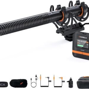 COMICA VM40 Shotgun Microphone – 48kHz/32-bit Float Recording, Wired & Wireless Modes, 32GB Onboard Storage – Compatible with Canon, Nikon, Sony Cameras & Camcorders for YouTube, Interviews & Filming