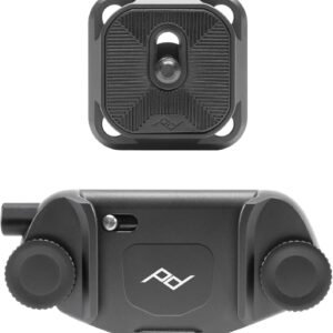 Peak Design Capture Camera Clip V3, Black with Plate, Holds DSLR, Compact and Point and Shoot Bodies, Secure, Stable and Accessible, Attaches to Straps and Belts, Quick Release, 200 lb Capacity