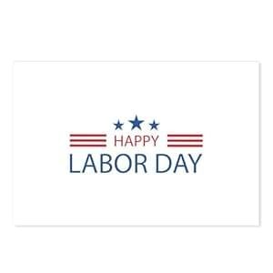 CafePress Happy Labor Day Postcards (Package of 8), 6″x4″ Printed Note Card