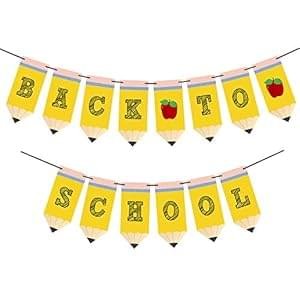 Back to School Pencil Banner – First Day of School Banner – Back to School Banner – Classroom Decor – Teacher Banner – Back to School Party Decorations