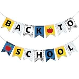 2 Pcs Back to School Banner Decorations First Day of School Decor 2 Pack 10 Feet Strings Welcome Banner Bulletin Board Decorations