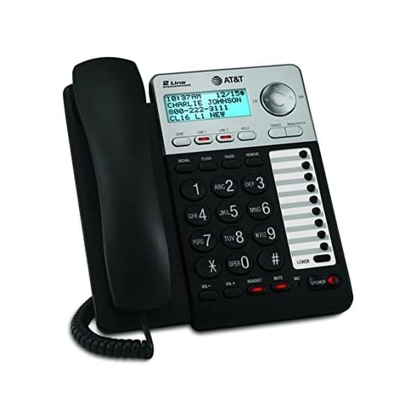 AT&T ML17929 2-Line Corded Telephone, Black