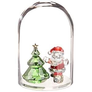 SWAROVSKI Bell Jar Tree & Santa Christmas Décor, Clear